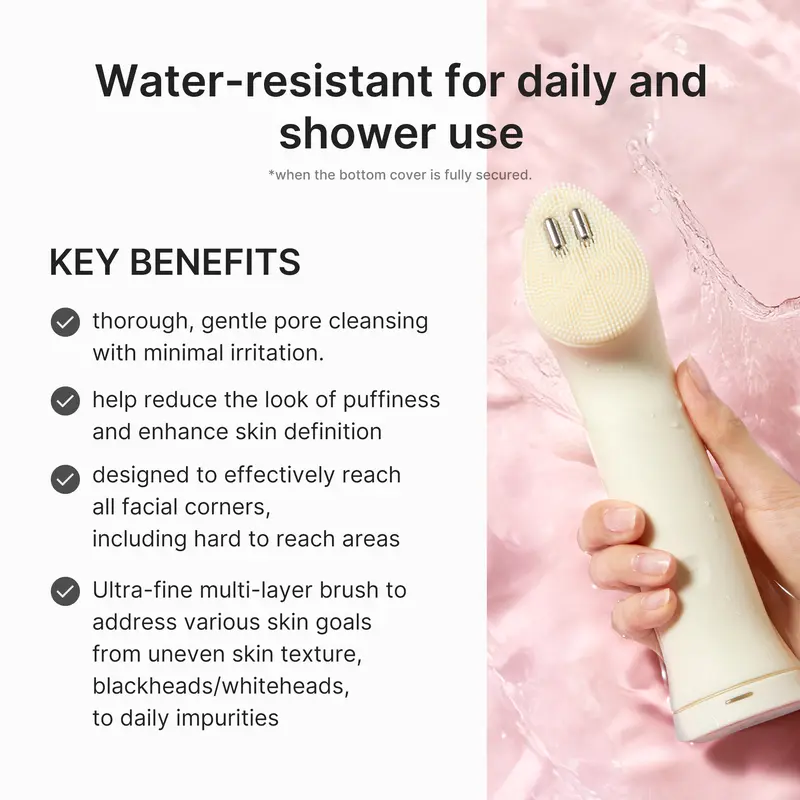 [NEW] [medicube] Booster Facial Cleansing Device - Pink / Beige ㅣMini Booster Pro Plus + Booster Facial Cleansing Device HeadㅣK-beauty Facial Device for deep gentle cleansing, visible skin definition care & enhanced skincare absorption