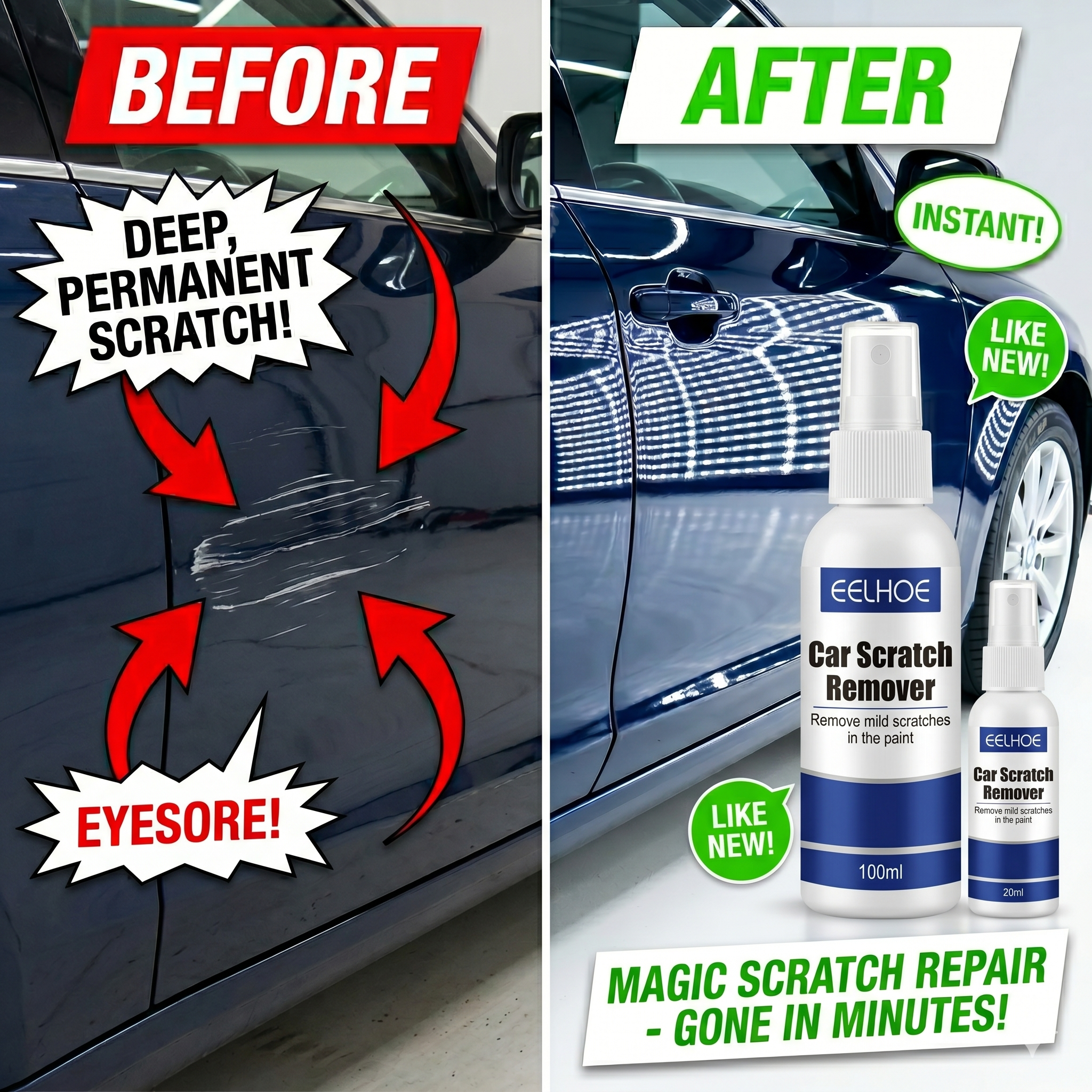 Car Paint Scratch Removal Spray – Buy 1 Get 2 Free ✨