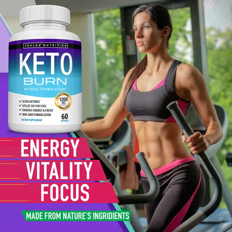 Keto Burn Supplement, Advanced Keto BHB Fat Burner Pills, Weight Loss & Ketosis Support, Metabolism Booster Energy Supplement for Men Women, 60 Capsules