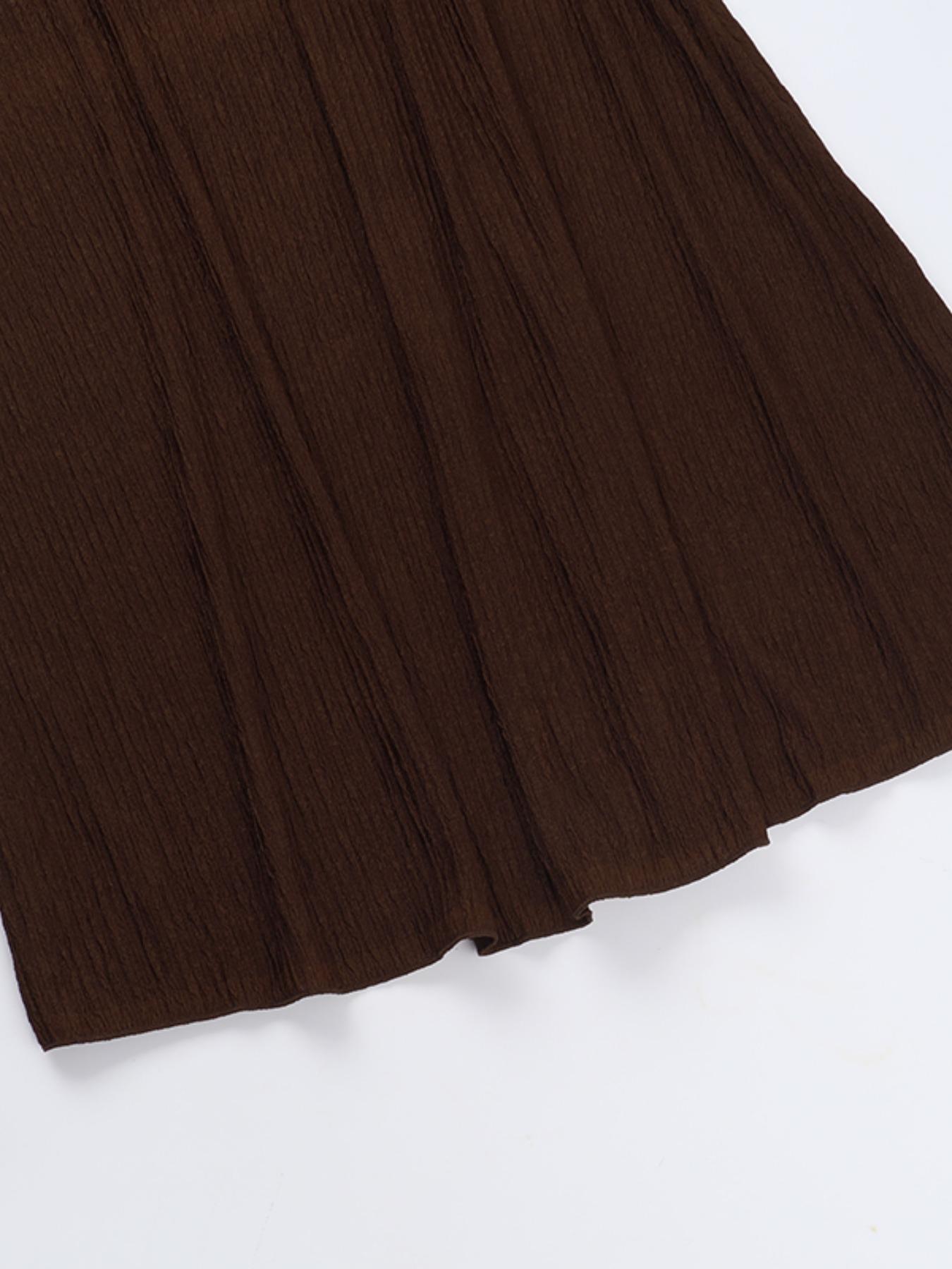 Women's Plain Lace Up Tie Back Flounce Sleeve Dress, 1 Count Chic Elegant Square Neck Long Sleeve A Line Dress for Formal Party Holiday Wedding Guest, Ladies Spring&Fall Clothes Women's Plain Lace Up Tie Back Flounce Sleeve Dress, 1 Count Chic Elegant Square Neck Long Sleeve A Line Dress for Formal Party Holiday Wedding Guest, Ladies Spring&Fall Clothes