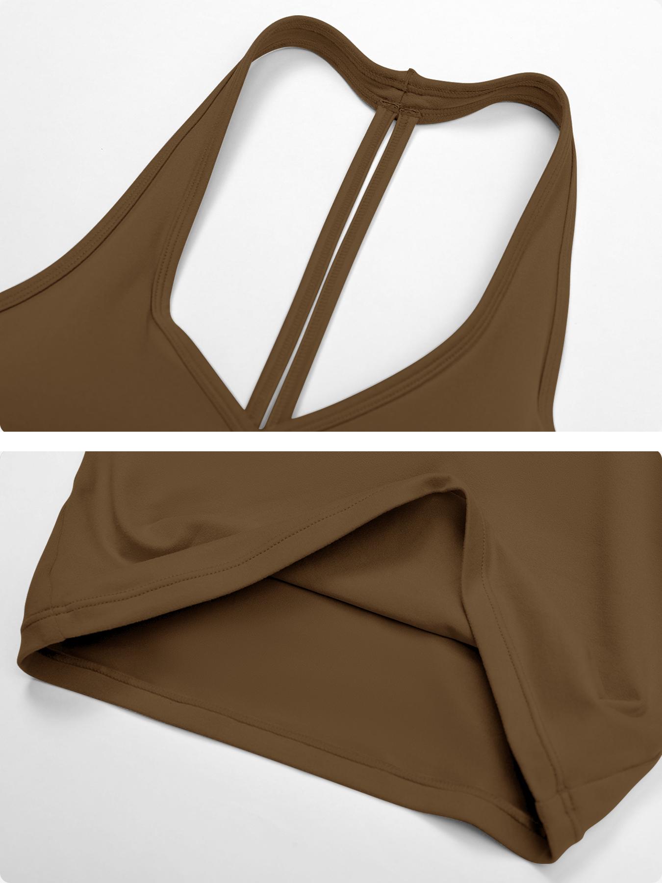 Women's Quick-Dry Sports Tank Top, Casual High-Waisted Bell Bottoms, Comfortable Sporty, Workout Sets, All-Season Plain Style