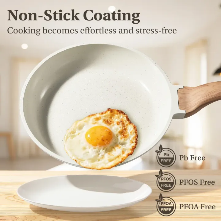 25-Piece Non-Stick Ceramic Granite Cookware Set with Stay-Cool Handles, Induction Compatible Pots and Pans Set for Healthy Cooking