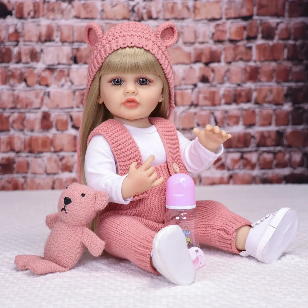 KEIUMI Reborn Baby Dolls - Birthday and Christmas Gift for Kids, 22 Inch Full Body Silicone Realistic Baby Girl with Long Golden Hair & Princess Style