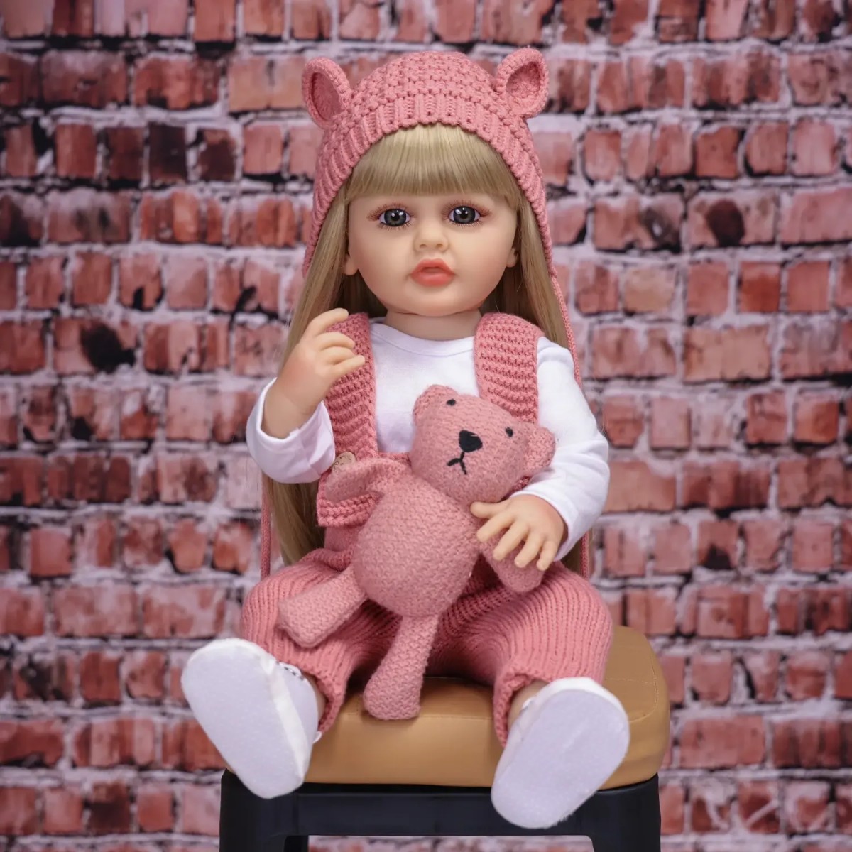 KEIUMI Reborn Baby Dolls - Birthday and Christmas Gift for Kids, 22 Inch Full Body Silicone Realistic Baby Girl with Long Golden Hair & Princess Style