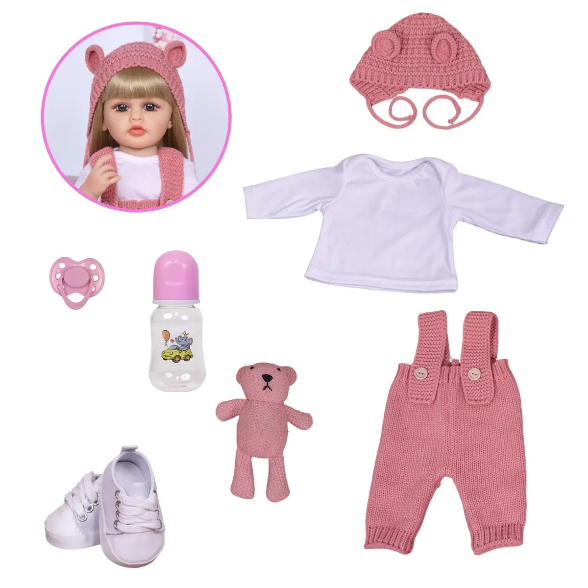 KEIUMI Reborn Baby Dolls - Birthday and Christmas Gift for Kids, 22 Inch Full Body Silicone Realistic Baby Girl with Long Golden Hair & Princess Style