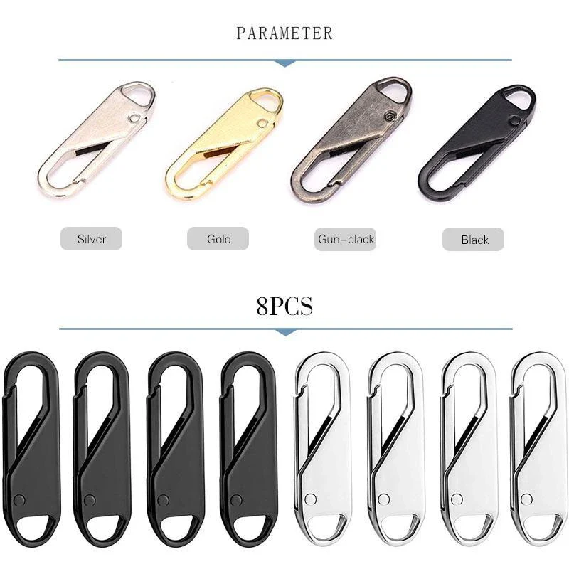 Universal abnehmbarer Reißverschluss-Schieber (1 SET/8pcs)