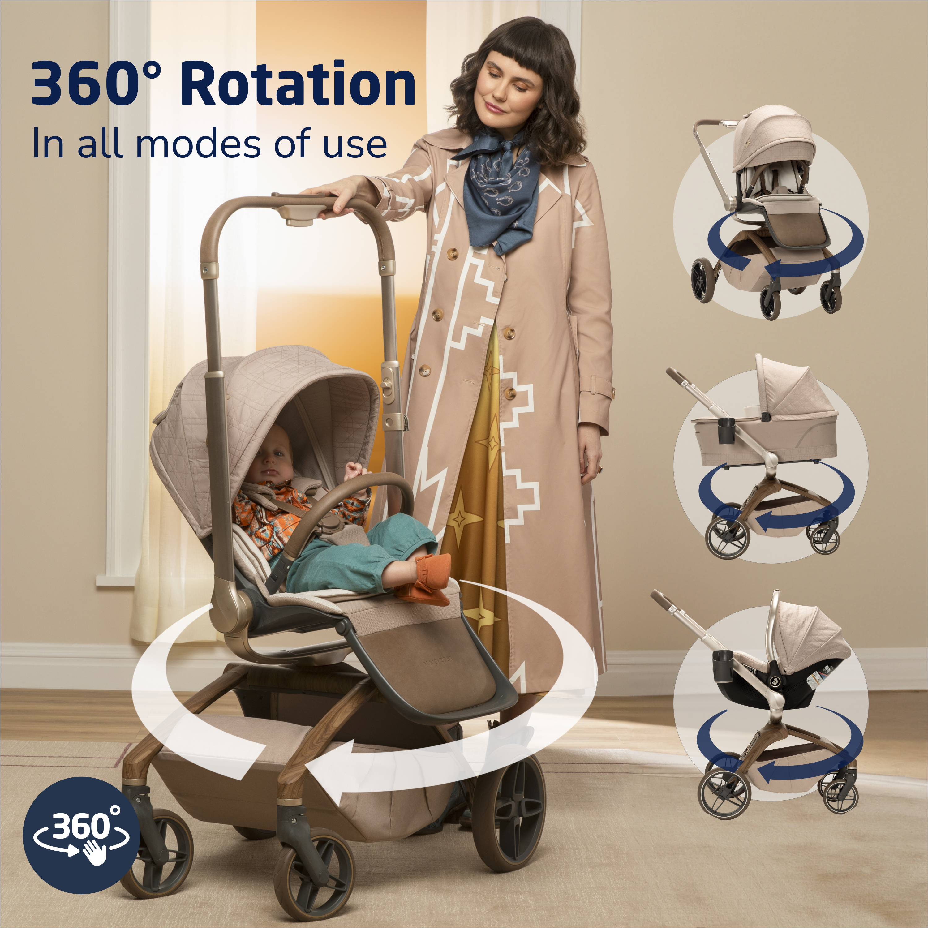Tana 360° Rotating Modular Stroller
