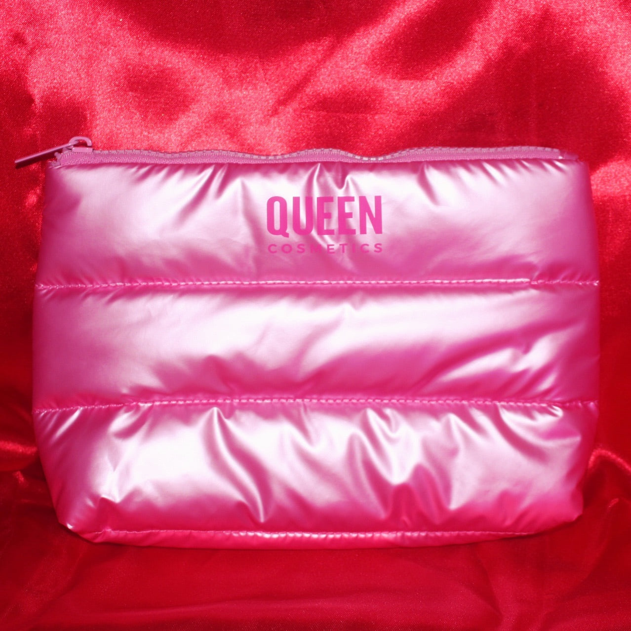 Limited Edition Pink Puffer Bag - Queen cosmetics 