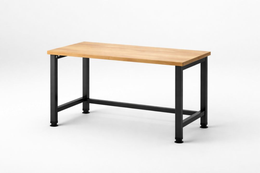 Bureau en MDF et acier noir120x60x75 cm(L×l×H)