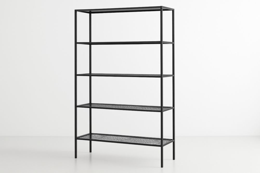 Étagère métallique noire 5 niveaux