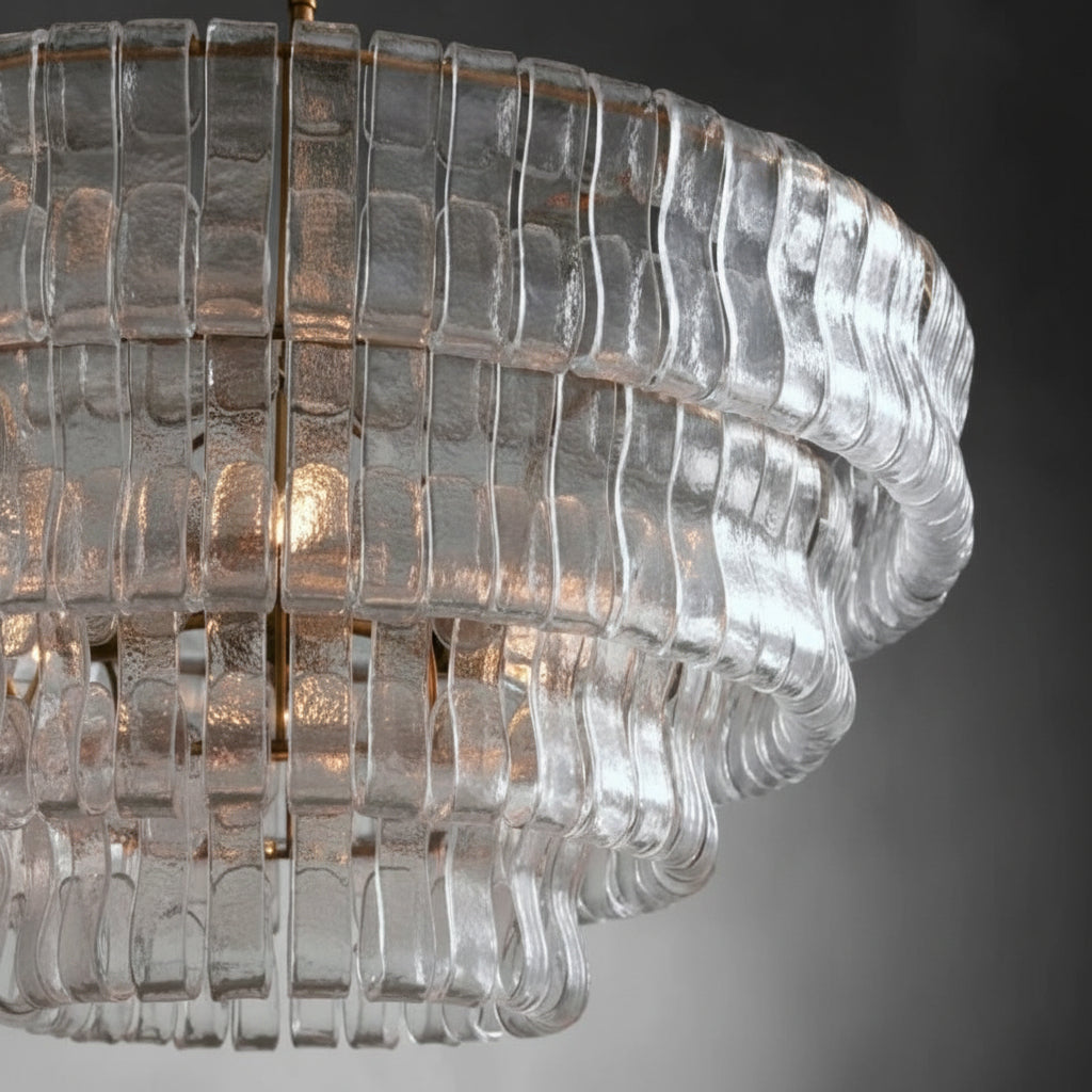 Lime 4-Tier Glass Round Chandelier - ebuylight