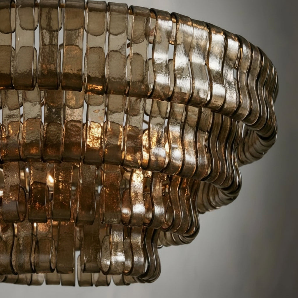 Lime 4-Tier Glass Round Chandelier - ebuylight