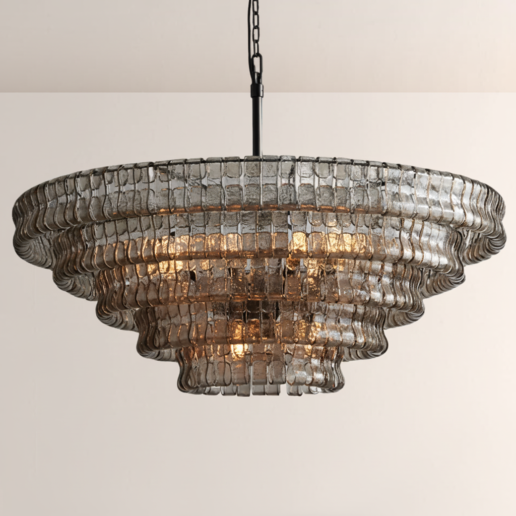 Lime 4-Tier Glass Round Chandelier - ebuylight