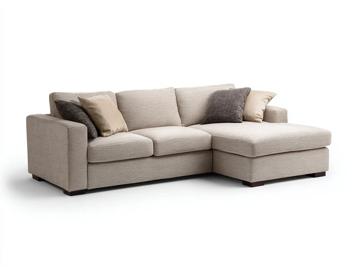 Divano angolare 225x160x84 cm Beige Design moderno-Craftgetyard