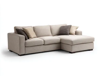 Divano angolare 225x160x84 cm Beige Design moderno-Craftgetyard