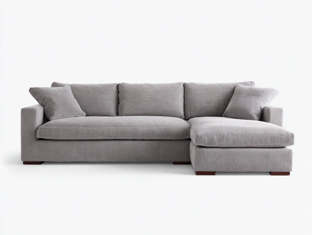 Divano angolare 228x158x82 cm Grigio Design moderno-Craftgetyard