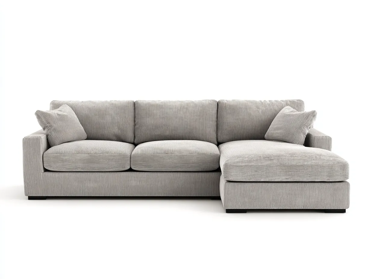 Divano angolare 230x165x85 cm Grigio chiaro Design contemporaneo-Craftgetyard