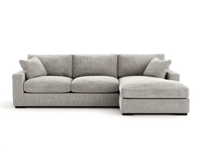 Divano angolare 230x165x85 cm Grigio chiaro Design contemporaneo-Craftgetyard