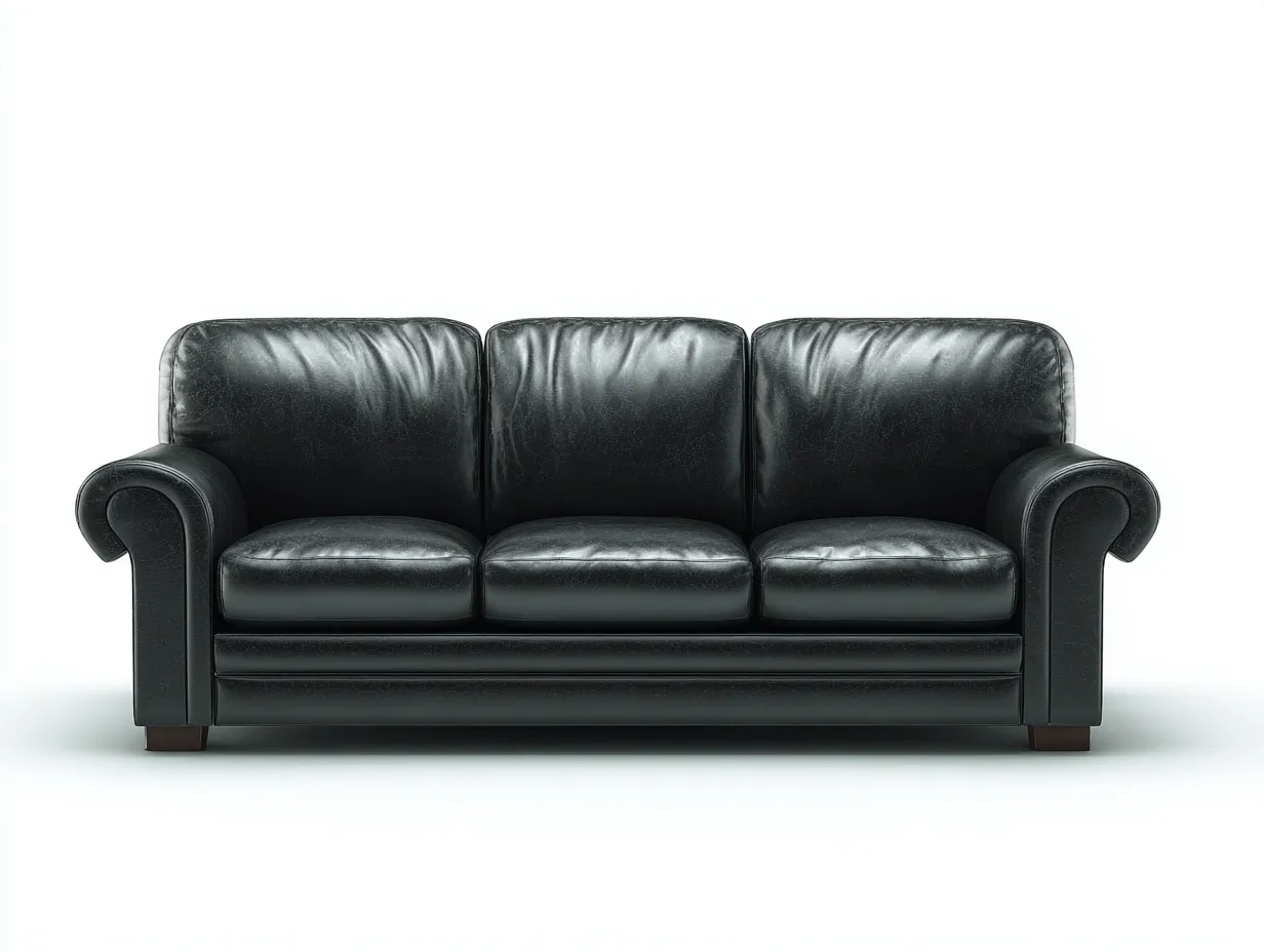 Divano 3 posti 220x92x86 cm Nero Design classico-Craftgetyard