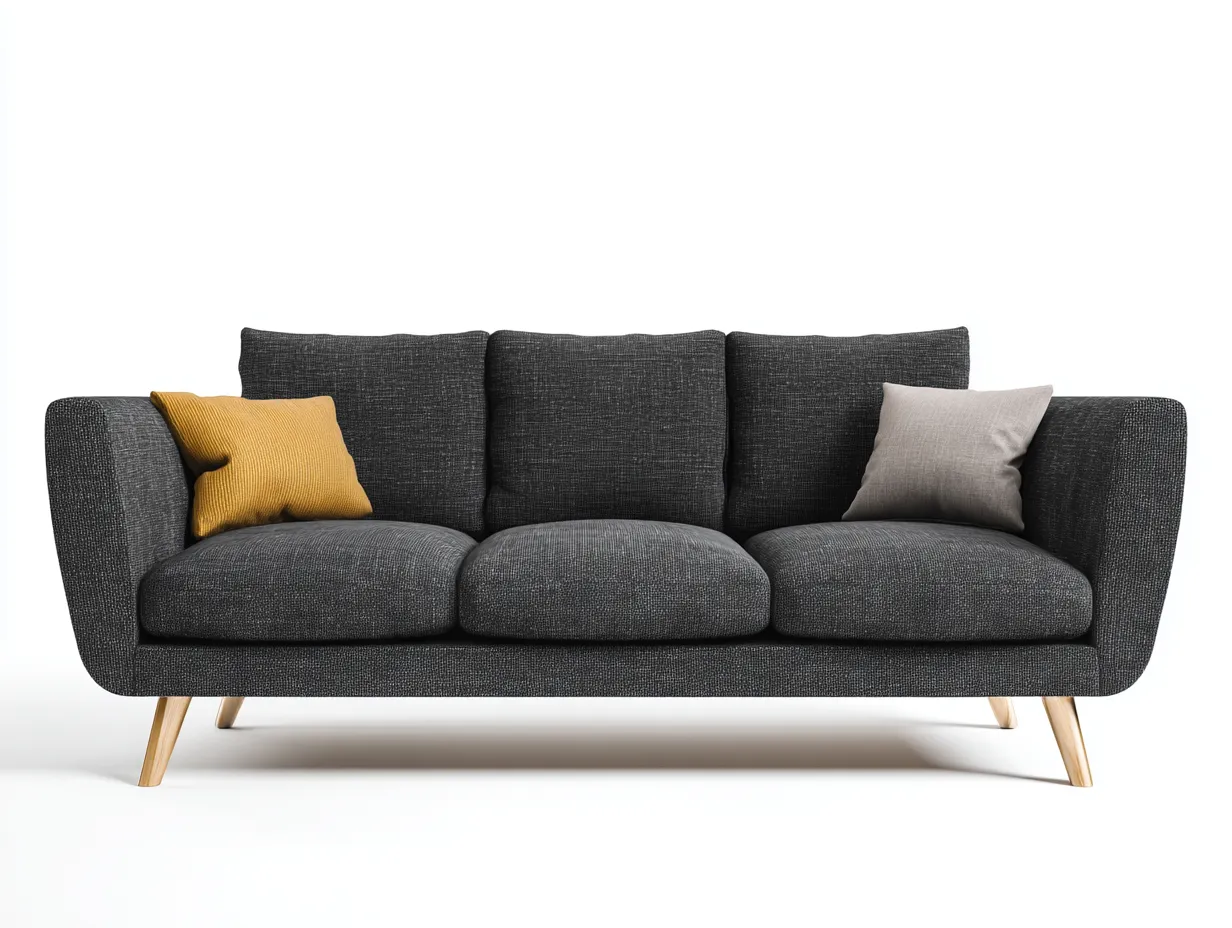 Divano 3 posti 225x90x85 cm Grigio chiaro Design nordico-Craftgetyard