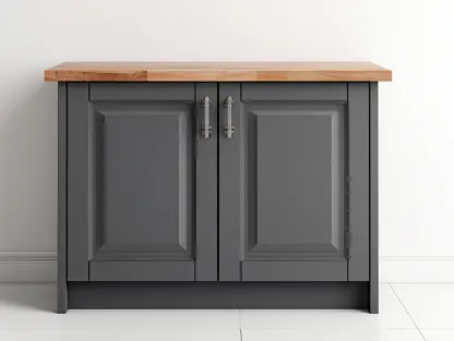 Credenza 120x45x90 cm Grigio Design moderno-Craftgetyard