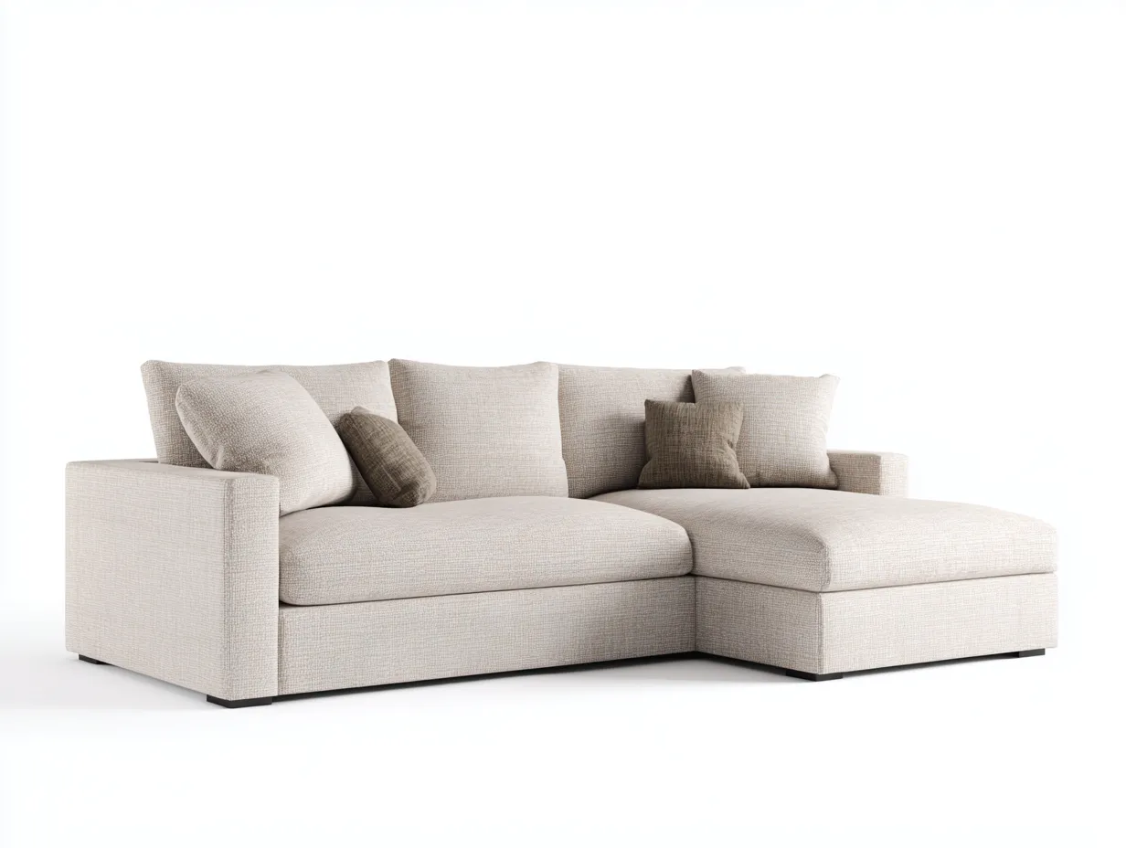 Divano angolare 225x160x84 cm Beige Design elegante-Craftgetyard