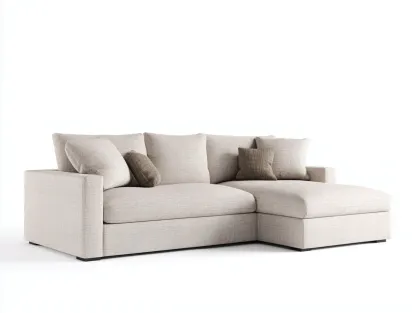 Divano angolare 225x160x84 cm Beige Design elegante-Craftgetyard