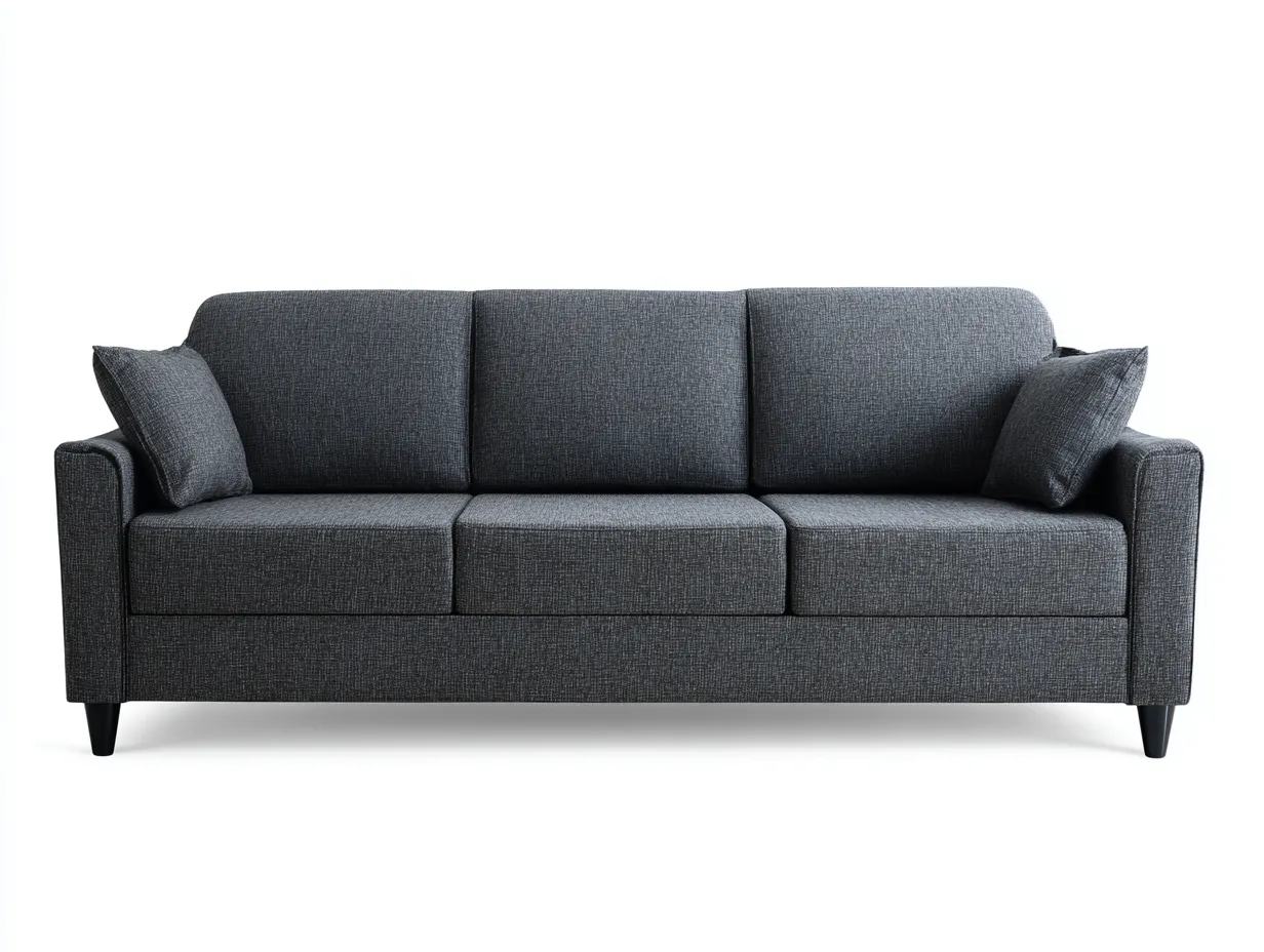 Divano 3 posti 225x92x88 cm Grigio scuro Stile moderno-Craftgetyard