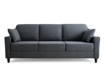 Divano 3 posti 225x92x88 cm Grigio scuro Stile moderno-Craftgetyard