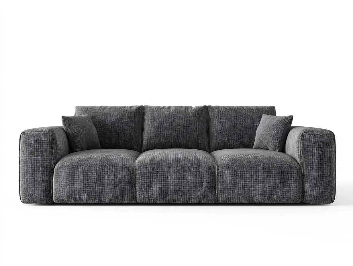 Divano 3 posti 215x95x80 cm Grigio Design moderno-Craftgetyard
