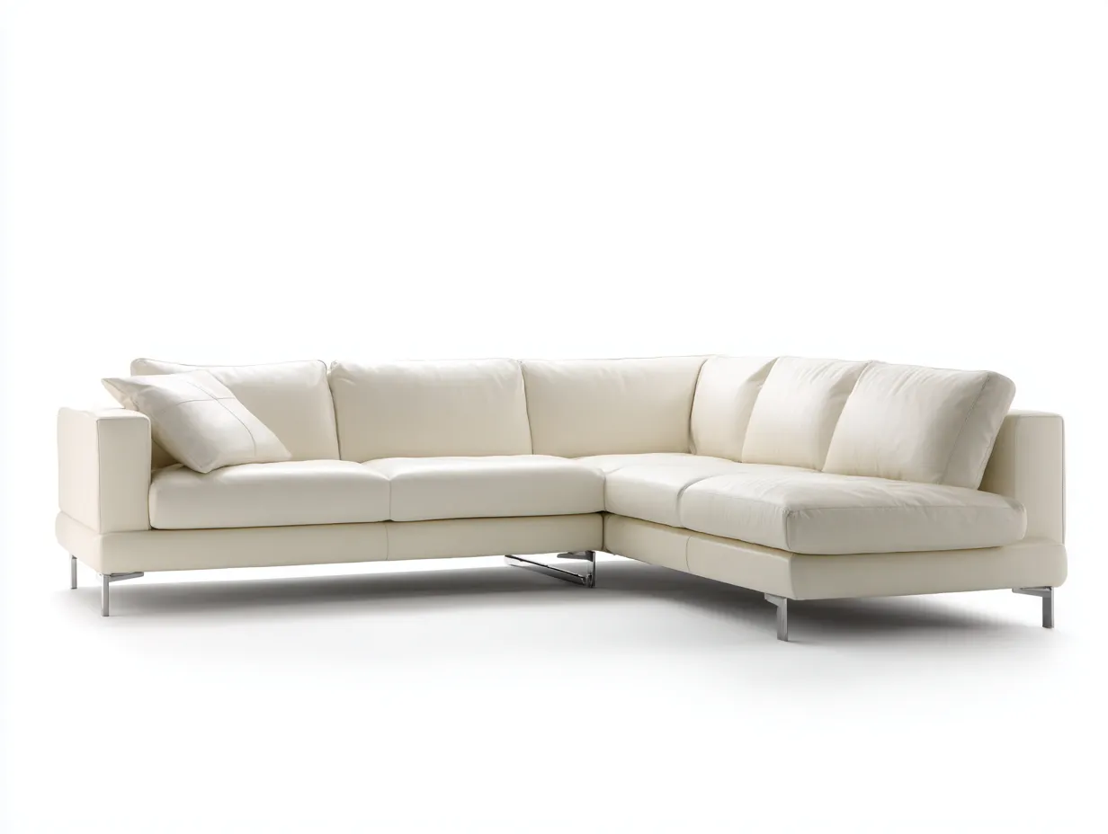 Divano angolare 230x170x83 cm Crema Design contemporaneo-Craftgetyard