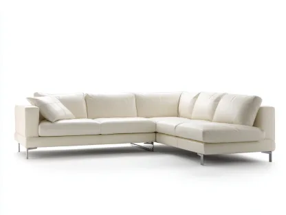 Divano angolare 230x170x83 cm Crema Design contemporaneo-Craftgetyard