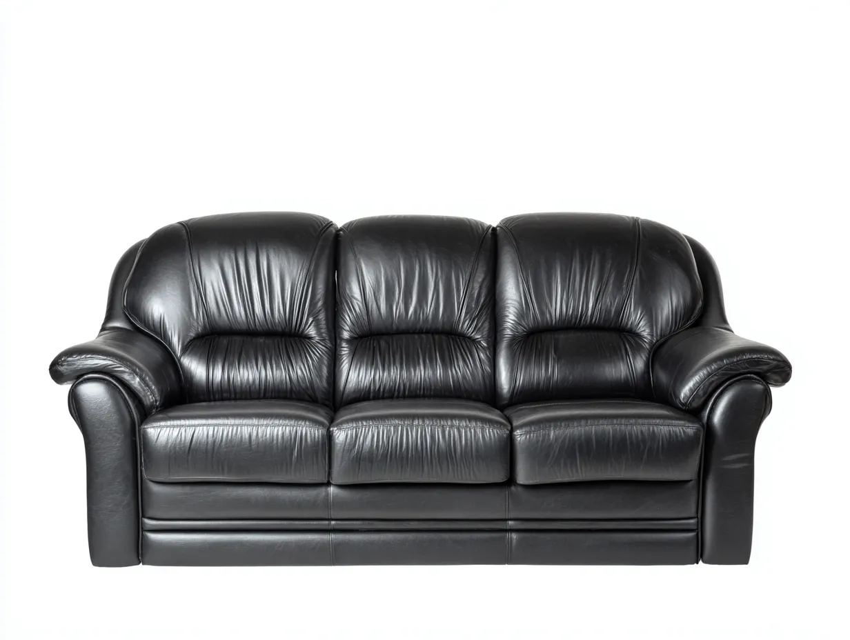 Divano 3 posti 230x98x86 cm Nero Pelle Comfort-Craftmylab