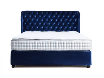 Letto matrimoniale 200x160x100 cm Blu Stile elegante-Craftmylab