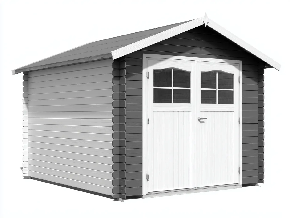 Casetta da giardino 200x170x215 cm Grigio chiaro Stile classico-Craftmylab