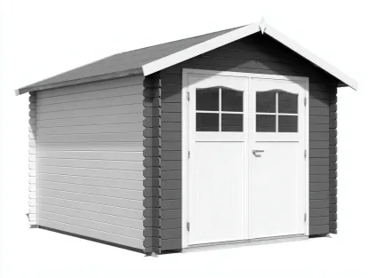 Casetta da giardino 200x170x215 cm Grigio chiaro Stile classico-Craftmylab