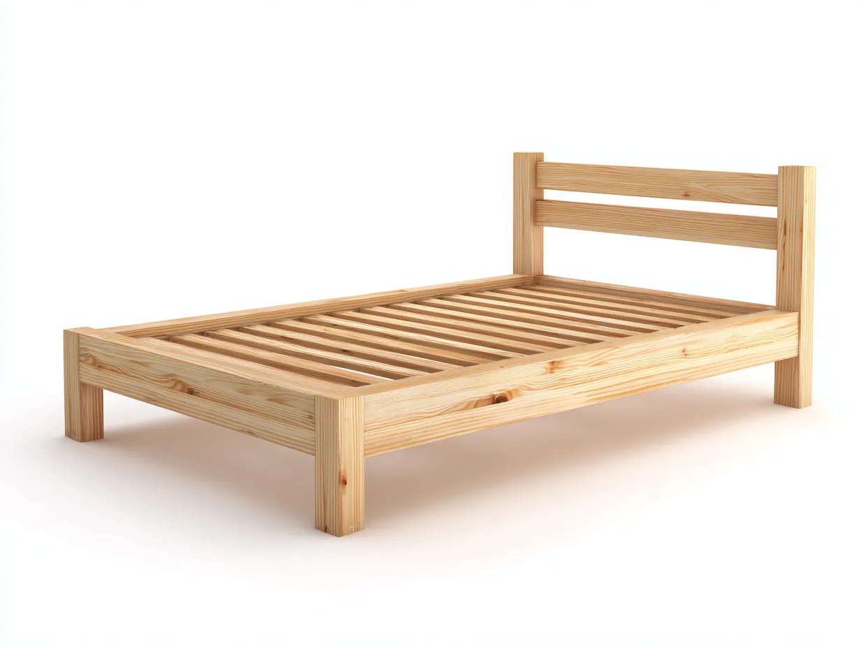 Letto matrimoniale 200x160x90 cm Naturale Stile minimal-Craftmylab