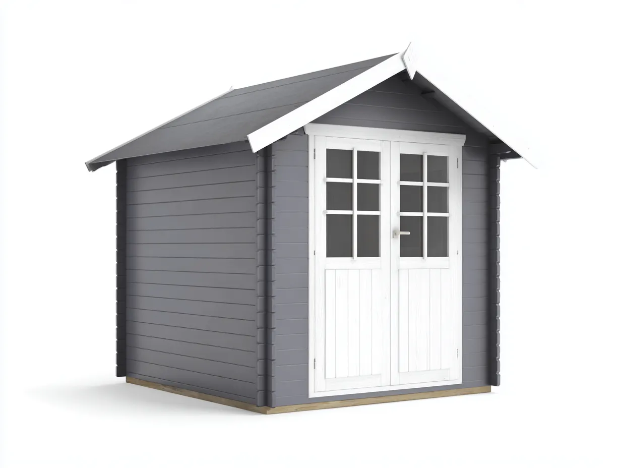 Casetta da giardino 190x160x205 cm Grigio chiaro Stile semplice-Craftmylab