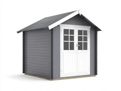 Casetta da giardino 190x160x205 cm Grigio chiaro Stile semplice-Craftmylab