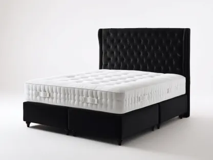 Letto matrimoniale 200x160x110 cm Nero Stile elegante-Craftmylab