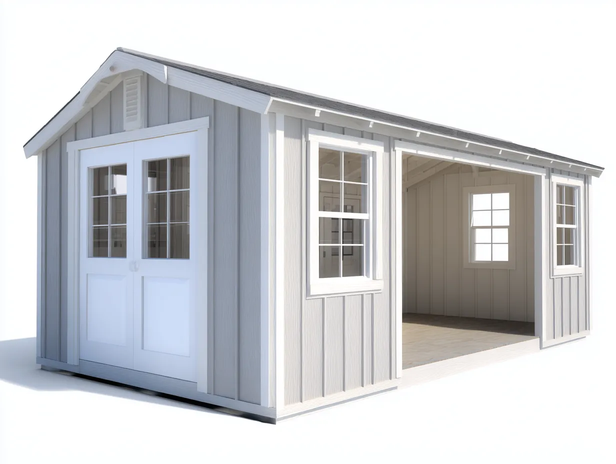 Casetta da giardino 240x200x230 cm Bianco Design luminoso-Craftmylab