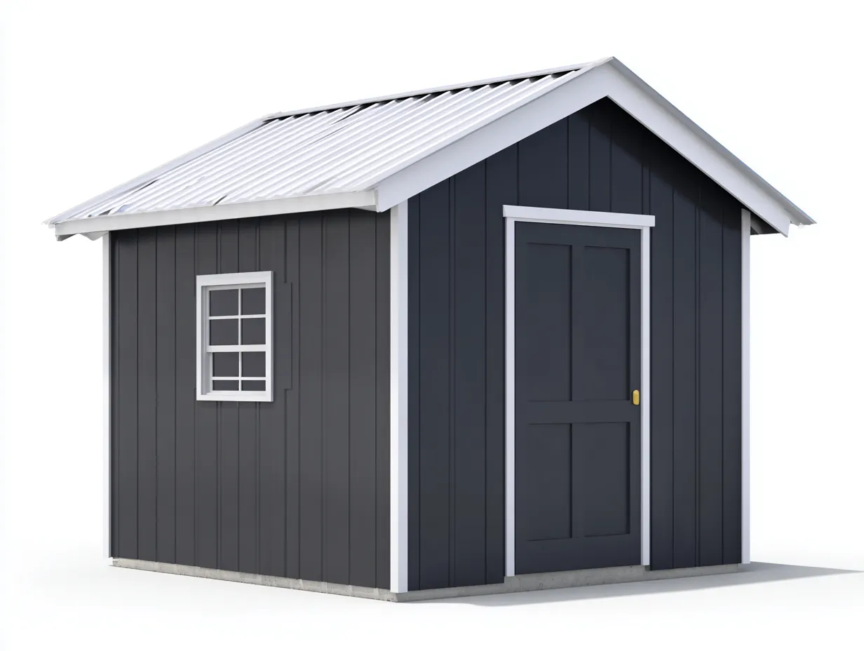 Casetta da giardino 205x175x215 cm Grigio scuro Design essenziale-Craftmylab