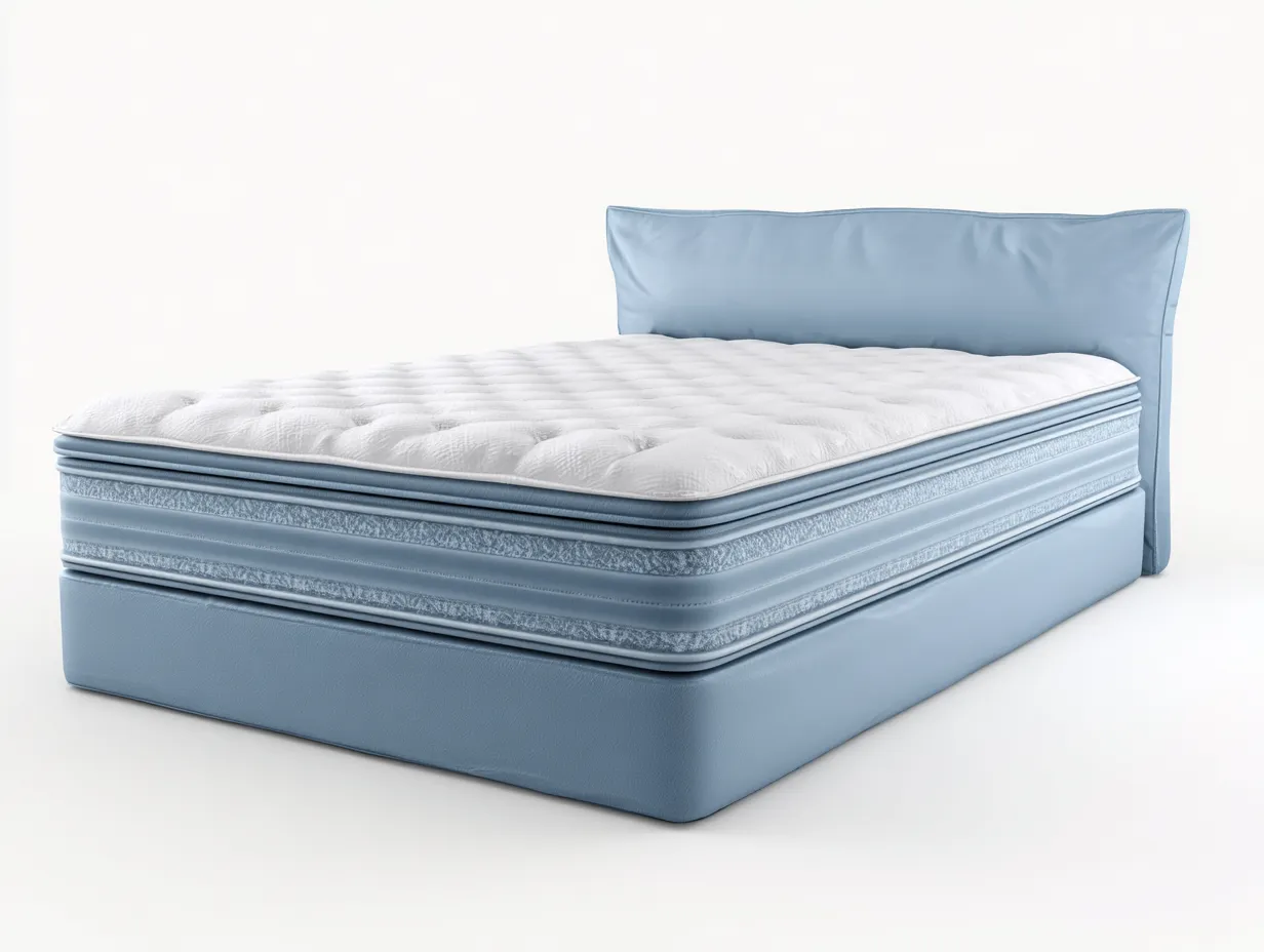 Letto matrimoniale 200x160x60 cm Azzurro Stile moderno-Craftmylab