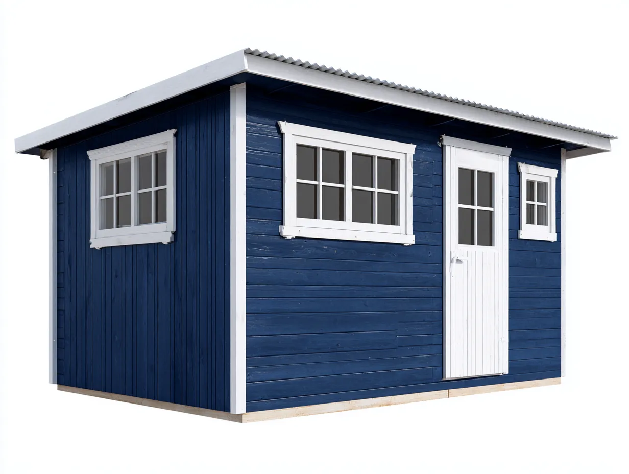 Casetta da giardino 225x190x230 cm Blu Design moderno-Craftmylab