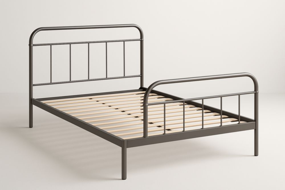 Letto matrimoniale in metallo colore Nero