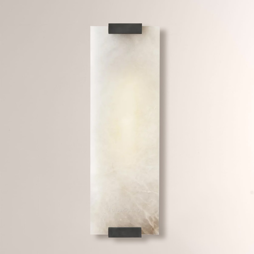 Hand-Carved Alabaster Grand Sconce