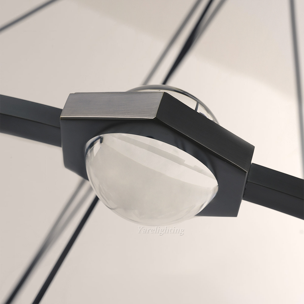 Cosmos Crystal Ball 2-Tier Round Chandelier 60"