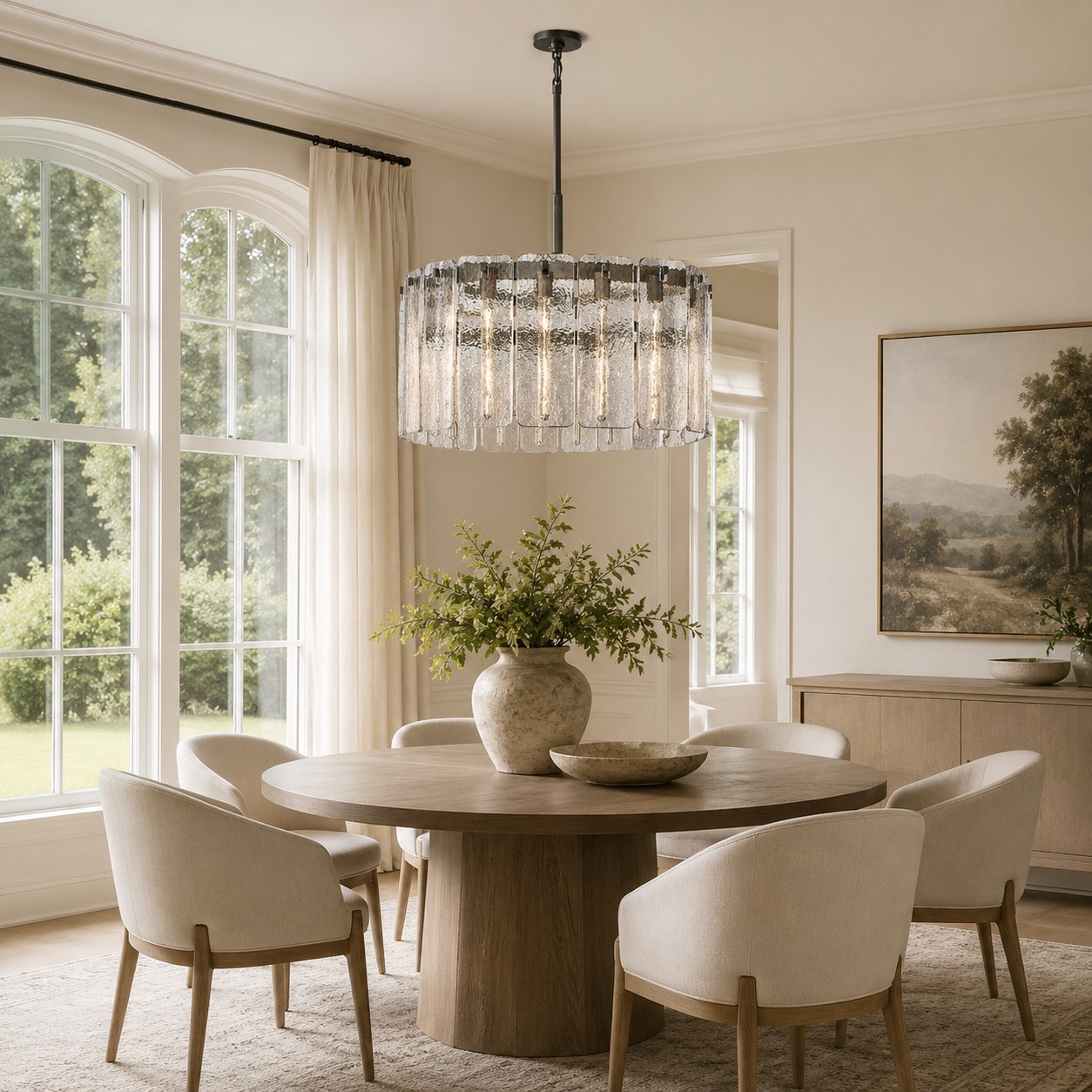 Camelot Glass Round Chandelier 36″
