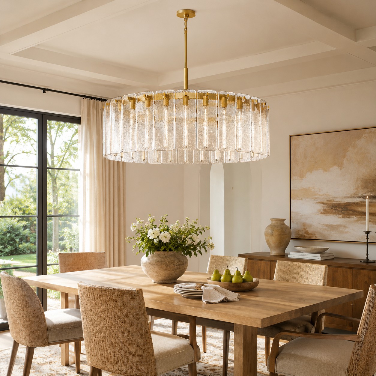 Camelot Glass Round Chandelier 48"D