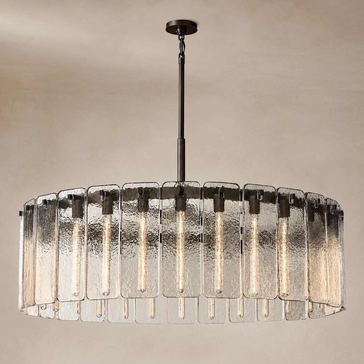 Camelot Glass Round Chandelier 60"D